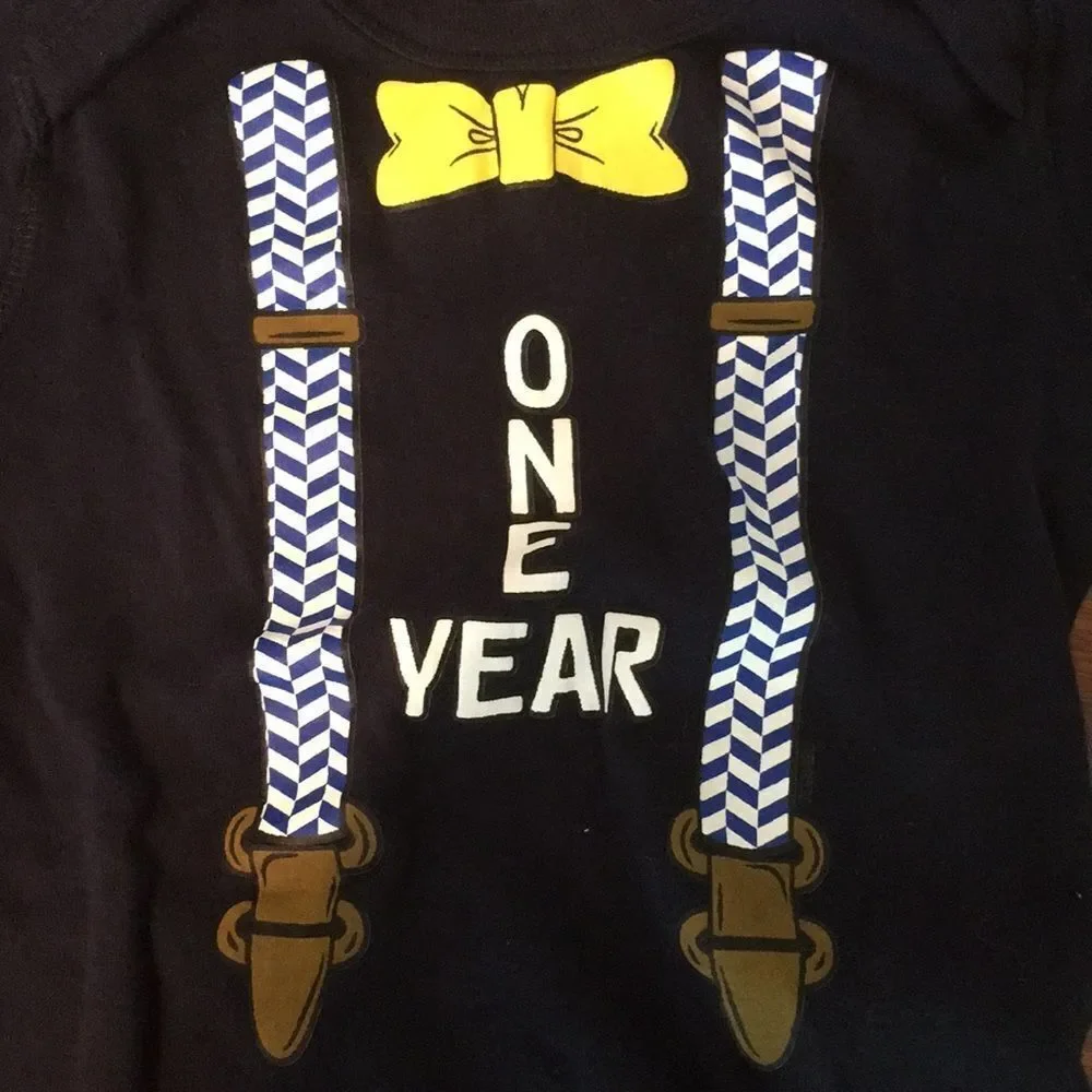 Rabbit skins boys bodysuit 24m one year birthday